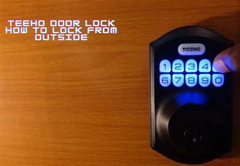 Teeho door lock how to lock from outside. Keyless Entry: Our door lock system provides 20 access code options (4-10 digit codes) for easy room entry without the need for a key. Say goodbye to the worry of forgetting your keys. Smart-Locking: Our door lock system features automatic locking that can be set to lock in 10-99 seconds. Additionally, we offer a one-t. 