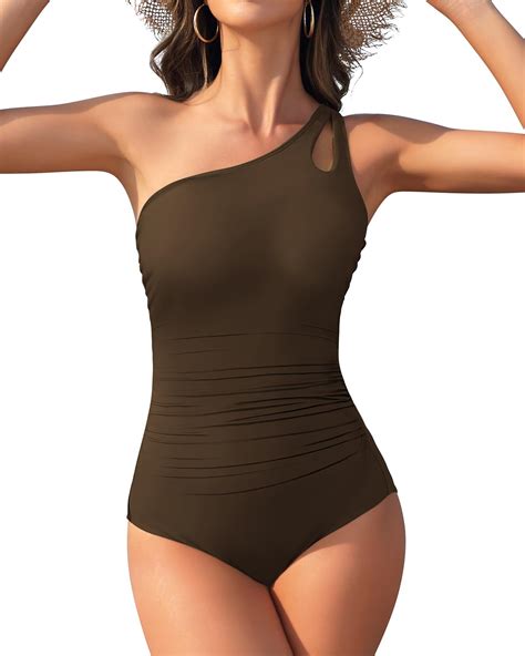 Teen babes in swimsuits.  Select one-shoulder or strapless designs, classic bot...