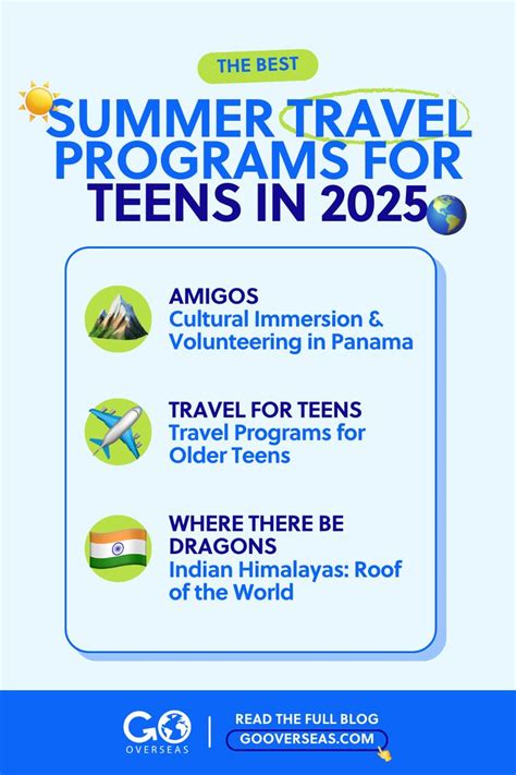 Teen international summer programs.  Explore the best summer travel abroad programs for...