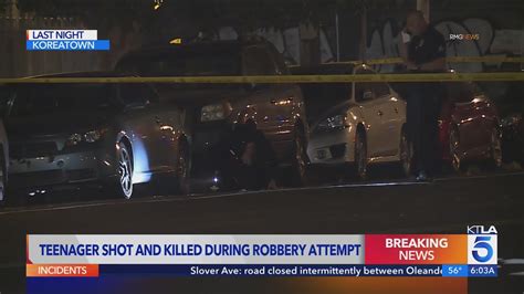 Teen shot to death during possible attempted robbery in Koreatown