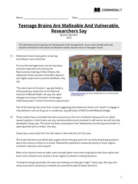 Teenage brains are malleable and vulnerable commonlit. .  <a href=https://raspberry-led.bert.gen...