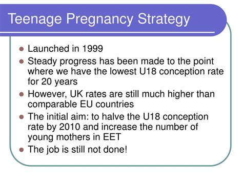 Teenage pregnancy strategy for england.  Chapter 3 sets out the rationale f...