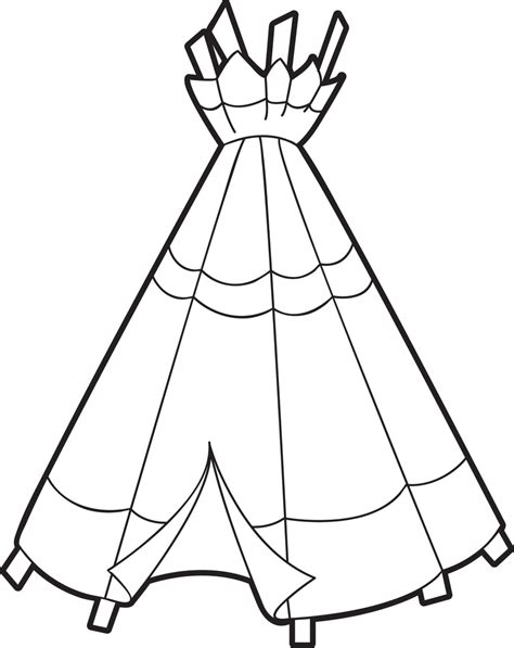 Teepee Coloring Page