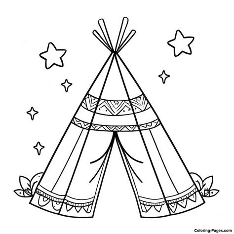 Teepee Coloring Shee