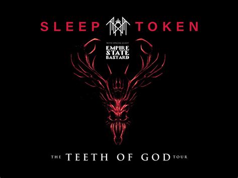 Teeth of god sleep token. Jan 19, 2024 · Sleep Token's The Teeth Of God tour will kick off on April 27 at the Sick New World festival, which will be headlined by Slipknot and System of a Down, and carry on through to May 28, when Vessel's band will drop the curtain on the trek with the second of two shows at Toronto's Massey Hall. 