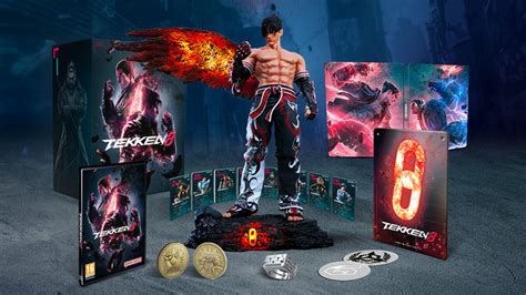 Tekken 8 premium collectors edition. An Emotional Return - After more than 25 years away, Jun Kazama joins TEKKEN 8 as a playable character! Iconic characters announced - Include Paul Phoenix, Marshall Law, King, Lars Alexandersson as well as Jack-8. Collector’s Edition Contents. Premium Collector’s Edition Box Full Game Special Face-Off Steelbook Corporation Stickers 