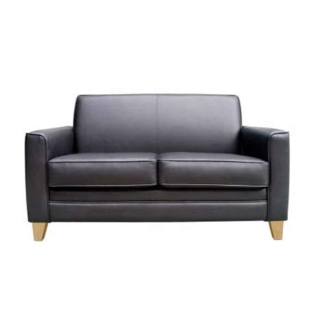 Teknik Newport Leather 2 Seater Sofa - Black Robert Dyas