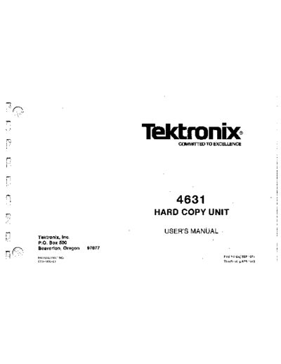 Tektronix 4631 hard copy unit instruction service manual. - Beiträge zur israelitischen und jüdischen religionsgeschichte.