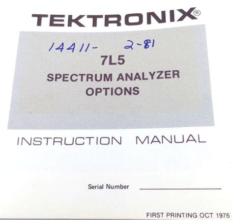 Tektronix 7l5 spectrum analyzer instruction service manual. - Yamaha 703 remote control box manual.