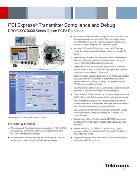 Tektronix DPO-MSO70000 PCI Express Transmitter Compliance …