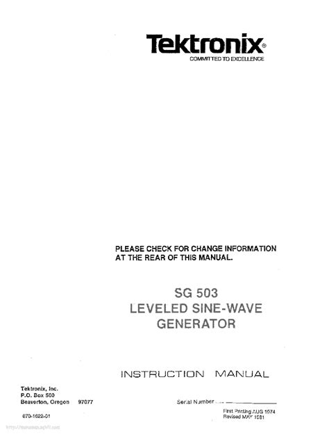 Tektronix sg 503 leveled sine wave generator instruction service manual. - Eclipse cld mp3 player user manual.