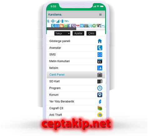 Telefondan izleme programı –  Cep takip Android.