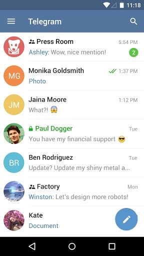 Telegram app gratis.  Pure instant messaging &mdash; simple, fast, secure, an...