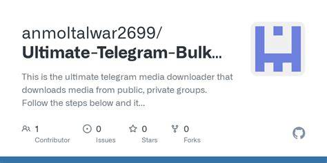 Telegram bulk downloader github.  Bundlephobia helps you find the performance impac...
