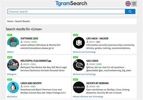 Telegram search engine