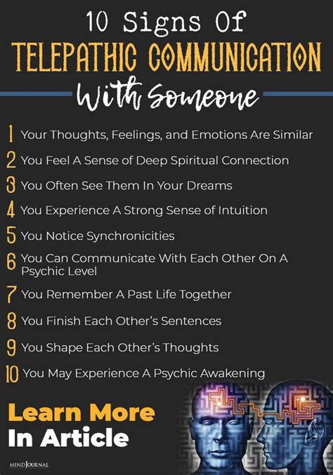 Telepathy connection. In this article, we will explore 12 signs that y...