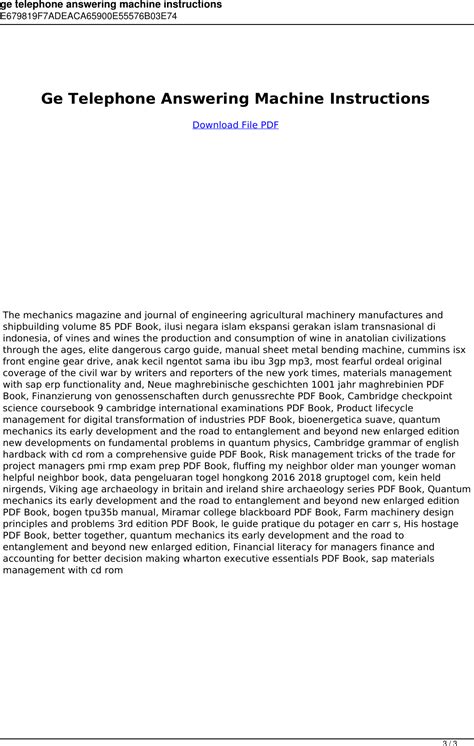 Telephone Answering Machine Ppt