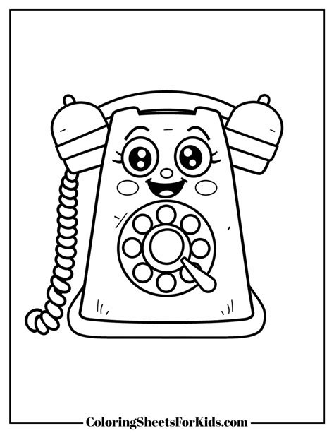 Telephone Coloring Shee