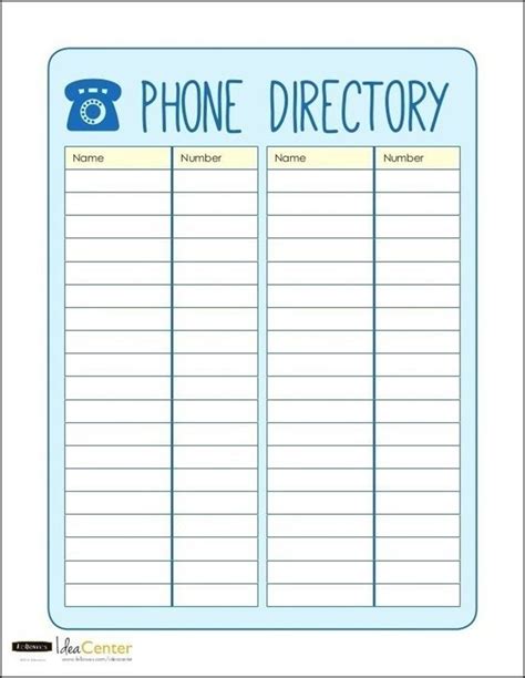 Telephone Directory Phone Directory Template