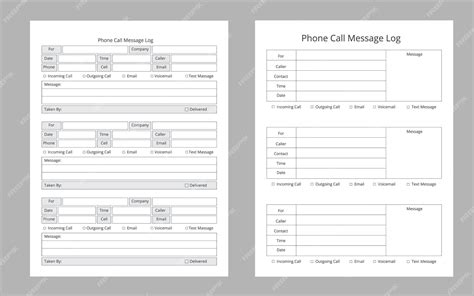Telephone Message Log Templates Ms Word Word Excel Templates