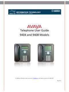 Telephone User Guide 9404 and 9408 Models - Lawrence Berkeley …