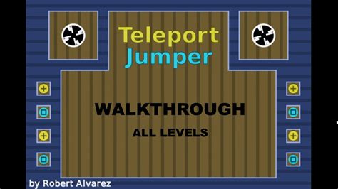 Teleport Jumper es un juego de plataformas y rompecabezas en 2D creado por Robert Alvarez. Usa un teletransporte de corto alcance para sortear los obstáculos y llegar a la salida en cada nivel. Usa la llave de teletransporte para abrir una nueva caja en la que podrás controlar dónde reaparecerás. Determina exactamente dónde te .... 