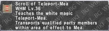 Teleport-Mea - FFXI Wiki