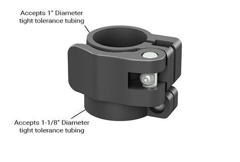 Telescopic tube clamp.  Conical twist tightening system. 00 View Options Button C...
