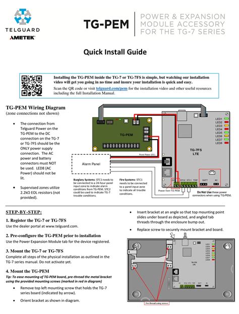 Telguard Tg7Fs Manual