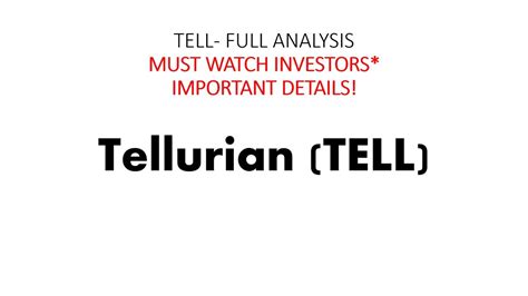 Tell stocks. Things To Know About Tell stocks. 