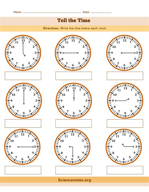 Telling Time Printable Telling Time Clock Worksheets Etsy