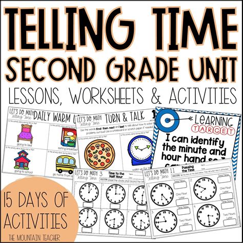 Telling Time Worksheets 2nd Grade Math Unit for Time to 5 …