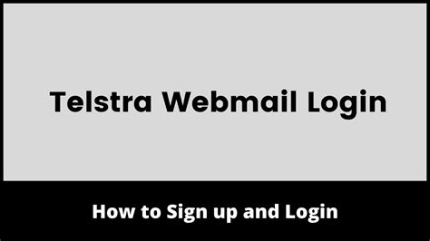 Telstra login. Telstra Webmail is a powerful email service that allows users to send, receive, and manage their emails online. Whether you are a Telstra customer or not, this guide will provide y... 