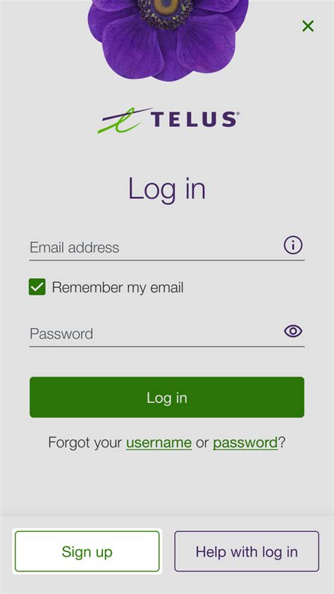 Telus communications login. Please press the Continue button to proceed. 