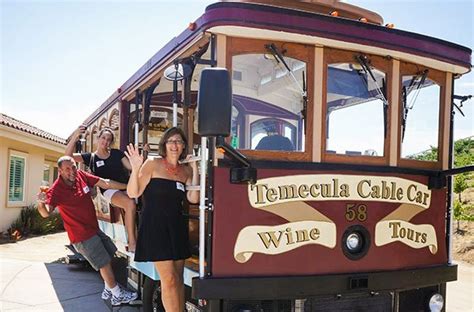 Sunday Special Wine Tour in Temecula Valley with Lunch. 1. Food & Drink. from . $139.00. per adult. Temecula Booze and Boos Haunted Walking Tour. 5. Food & Drink. from . $37.48. ... Temecula Cable Car Wine Tours. 108. Wine Tours & Tastings . Is this your Tripadvisor listing? Own or manage this property? Claim your listing for free to respond …. 