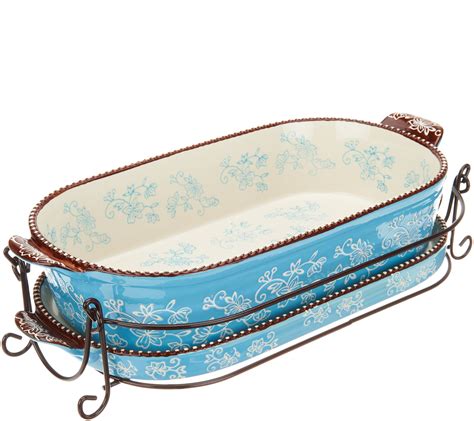 Temp-tations floral lace 21-piece bakeware set. Kick your entertaining up a notch with a bakeware set that does it all. From baking your favorite crowd-pleasers, to storing your leftovers, this set has you... 