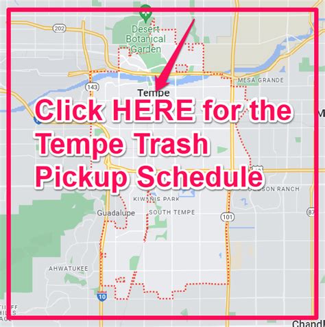 Find your trash collection schedule; bulk trash and green organics schedule. Learn about Tempe recycling, compost, green organics information and learn how to be green. Sign up for our Save Money and Recycle Tempe (SMART) program. Learn the top 10 things to recycle in your blue bin and what NOT to recycle. Plan for the next Zero Waste event.