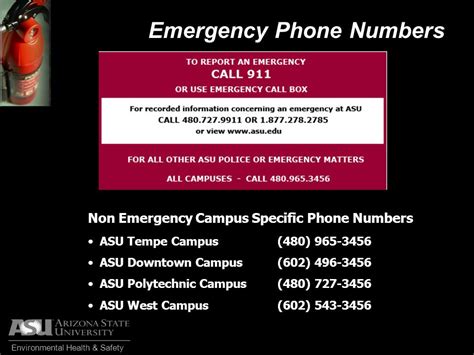 Mailing address: ASU Police Department P.O. Box 871812 Tempe AZ 85287-1812 Physical address: 325 E. Apache Blvd. Tempe AZ 85287-1812 (map) Emergency: 911 Non-emergency: 480-965-3456.