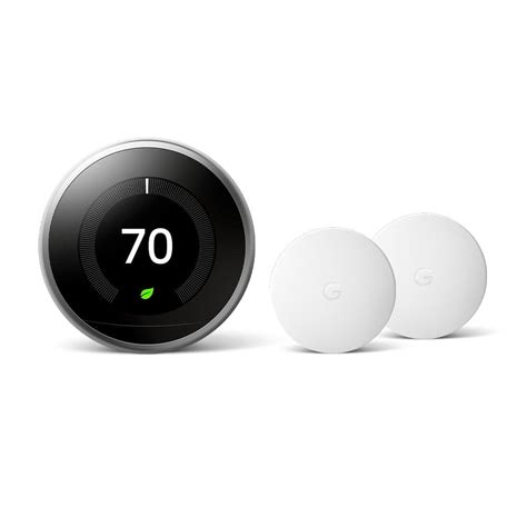  The Nest Temperature Sensor wirelessly connects to your thermostat. After you connect your temperature sensor to your thermostat with the Nest app, you can set a schedule for it. While the sensor is scheduled to be active, your thermostat will use the sensor’s temperature instead of its own internal temperature sensors. . 