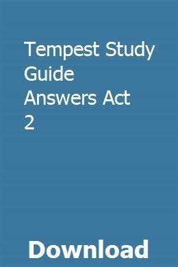 Tempest study guide answers act 2. - Mosfet 50wx4 wma mp3 pioneer manual.