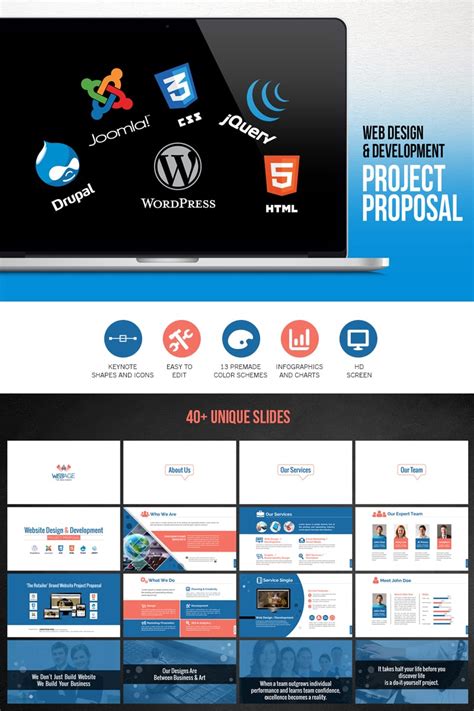 Template 66476 Web Design & Development Project Proposal PowerPoint