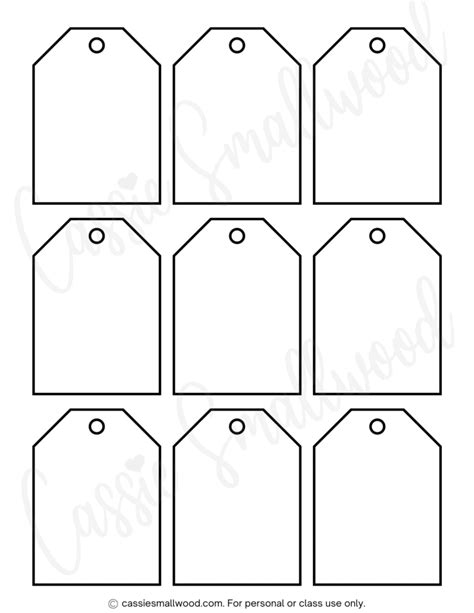 Template For A Gift Tag