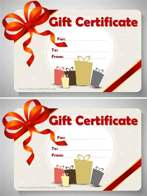 Template For Making A Gift Certificate
