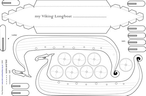 Template For Viking Longboat