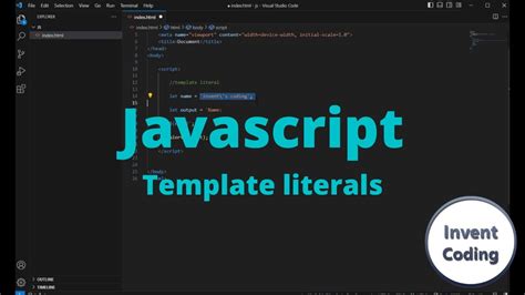 Template Literals in Javascript YouTube
