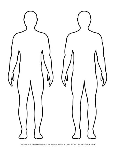Template Of A Human Body