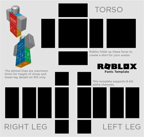 Template Outline Pants Roblox