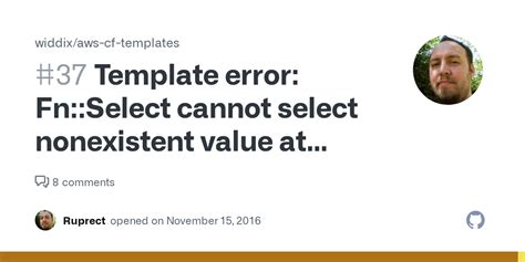 Template error FnSelect cannot select nonexistent value at index 1