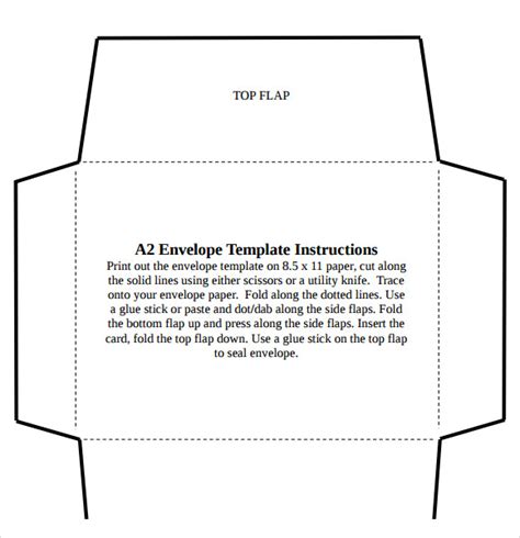 Template for A2 Envelope