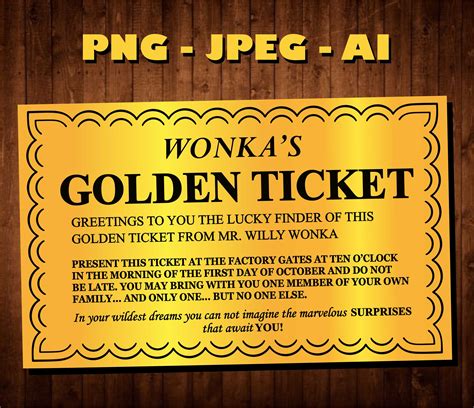 Template for willy wonka golden ticket. - Mtd yard machines service manual for tractors.